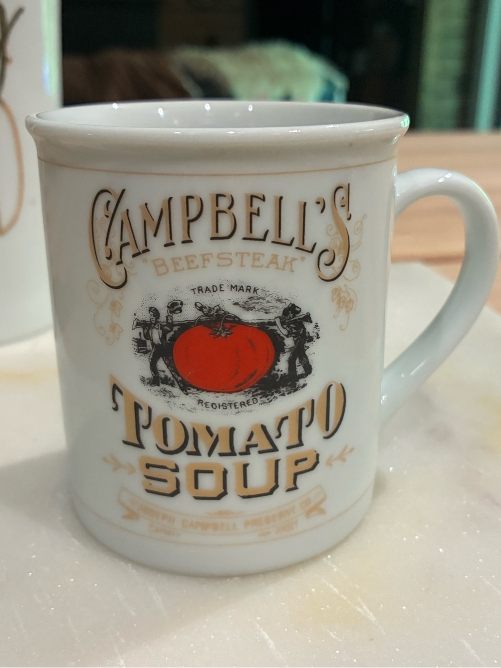 Campbell's Tomato Soup Ceramic Mug - White with Red Accent